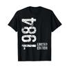 42nd Birthday Unisex Unisex 42 Years 1984 T Shirt Vintage Washed Slightly Fashion Unisex Casual Stylish Breathable Streetwear
