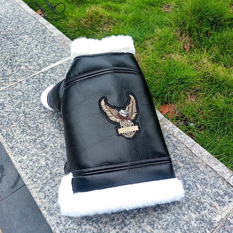 New Fall/winter Pet Clothing Jacket - Falcon Leather Coat with Added Insulation for Warmth. Pet Clothing for Cats and Dogs, Including Accessories.