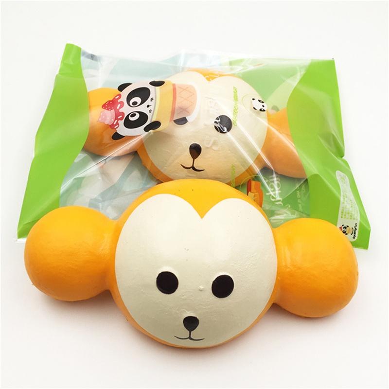 Simulation Multicolour monkey  Countenance Slow Rebound Squishy Charms Bread Hanging Toy