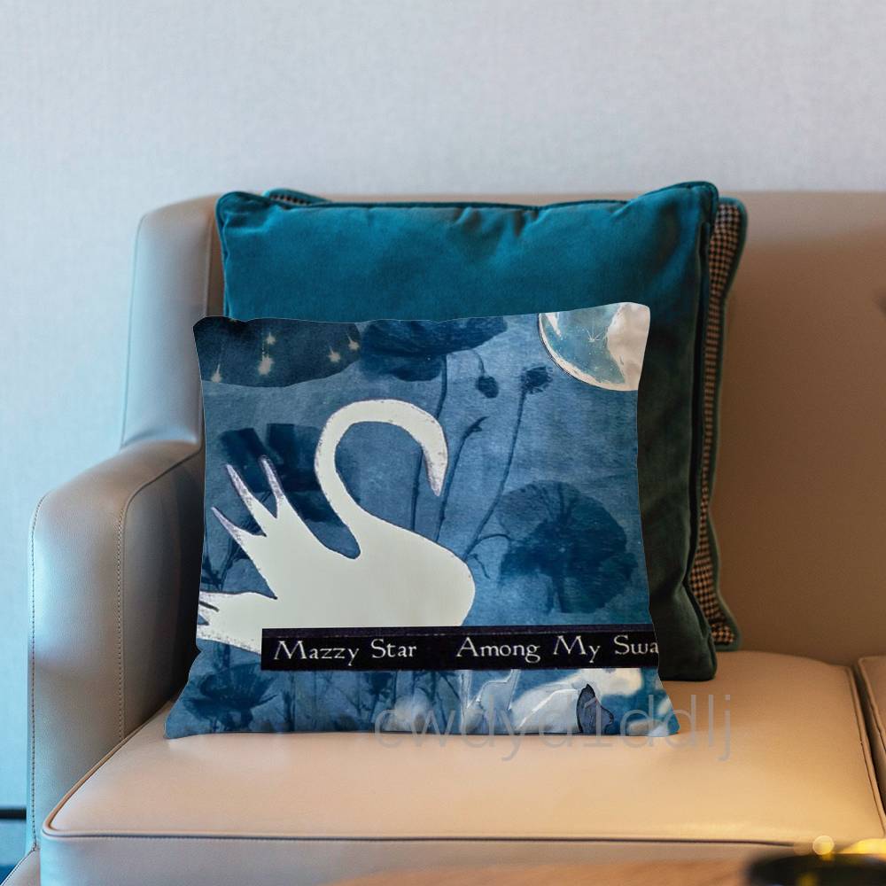 

MMazzy Star Band Pillow Case Short Plush Sofa Decorative Gift Home Doublesided Printing Cushio 30x30cm