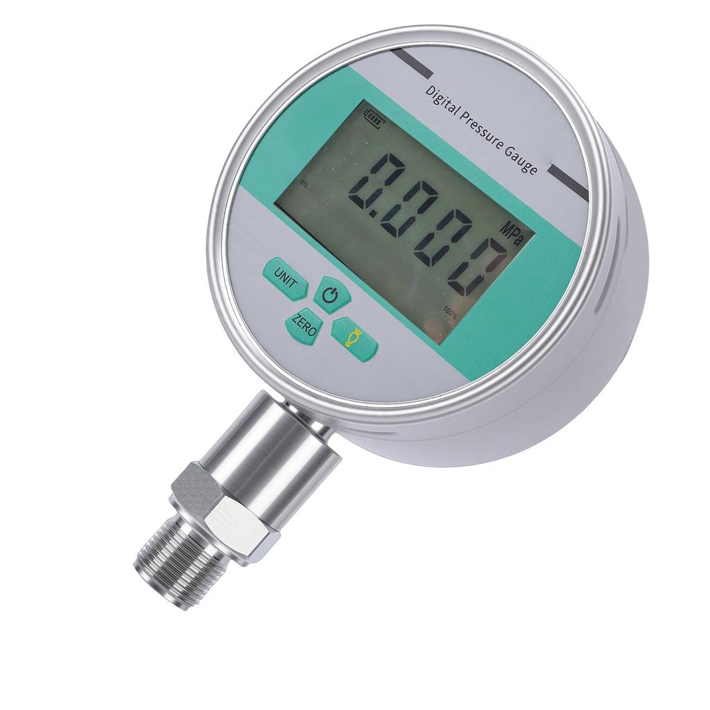 Digital Pressure Gauge 0-1.6MPa Range 4 Inch M20x1.5 Thread Backlit LCD Display Pressure Gauge for Water Oil