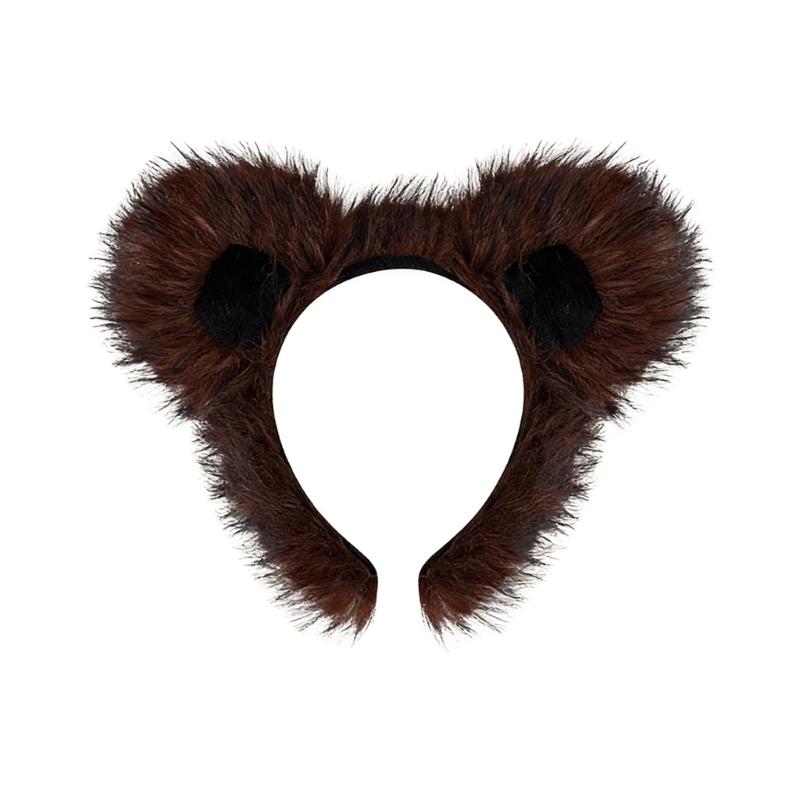 1 Stück Kinder Bärenkostüm Set Bärenohren Stirnbänder Schwanz Tutus Rock Tier Cosplay Kostüme für Halloween Weihnachtsfeier