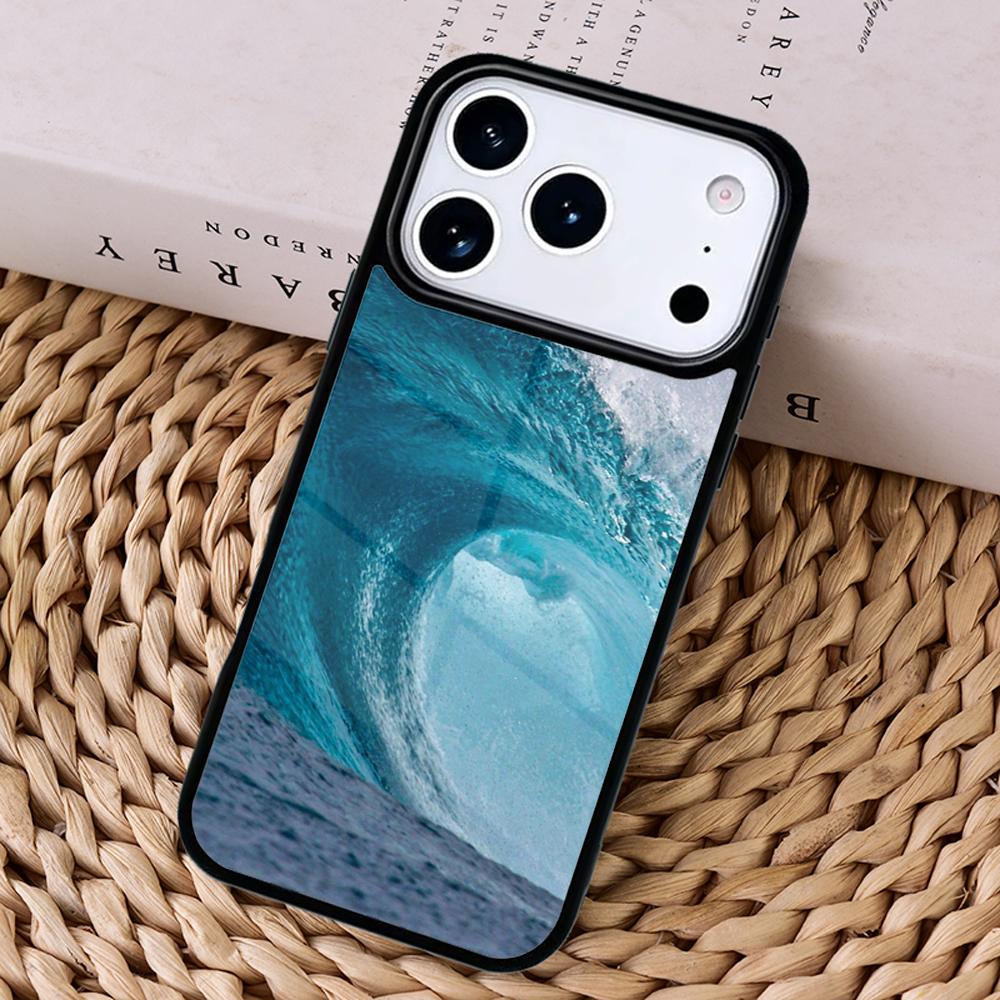 The Waves Ocean Water Vintage Phone Case Cover For Magsafe Wireless Charger For iPhone 17 Pro Max 16 14 13 12 11 15 Air