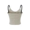 Korean Spicy Girl Striped Camisole: Spring/Summer Slimming Sleeveless Top with Chest Pads in Cotton