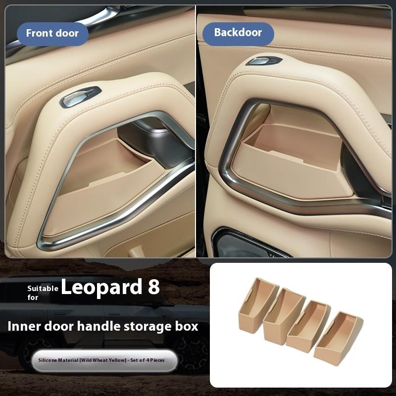 For BYD Formula Leopard 8 Door Inner Handle Storage Box Door Slot Organizer Tray Silicone Pad Modification AccessoriesGood Product