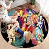 Anime One Piece Round Area Rug Carpet Rug For Living Room Bedroom Sofa Playroom Decor Nonslip Floor Mat