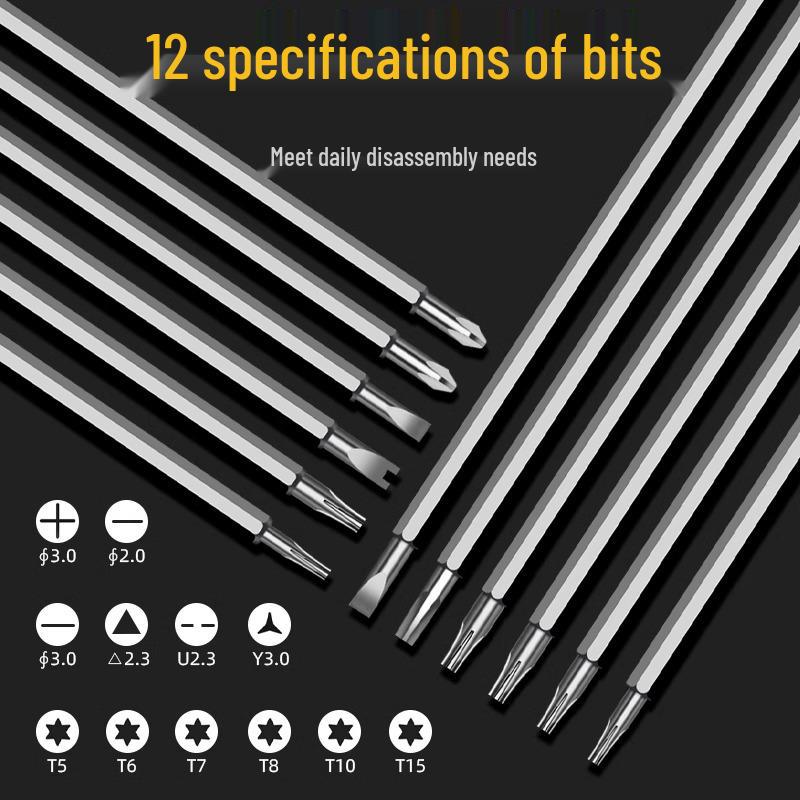 Multi-Functional Screwdriver Set with Triangle, Plum Blossom, U-Shaped, and Cross Heads for Household Use