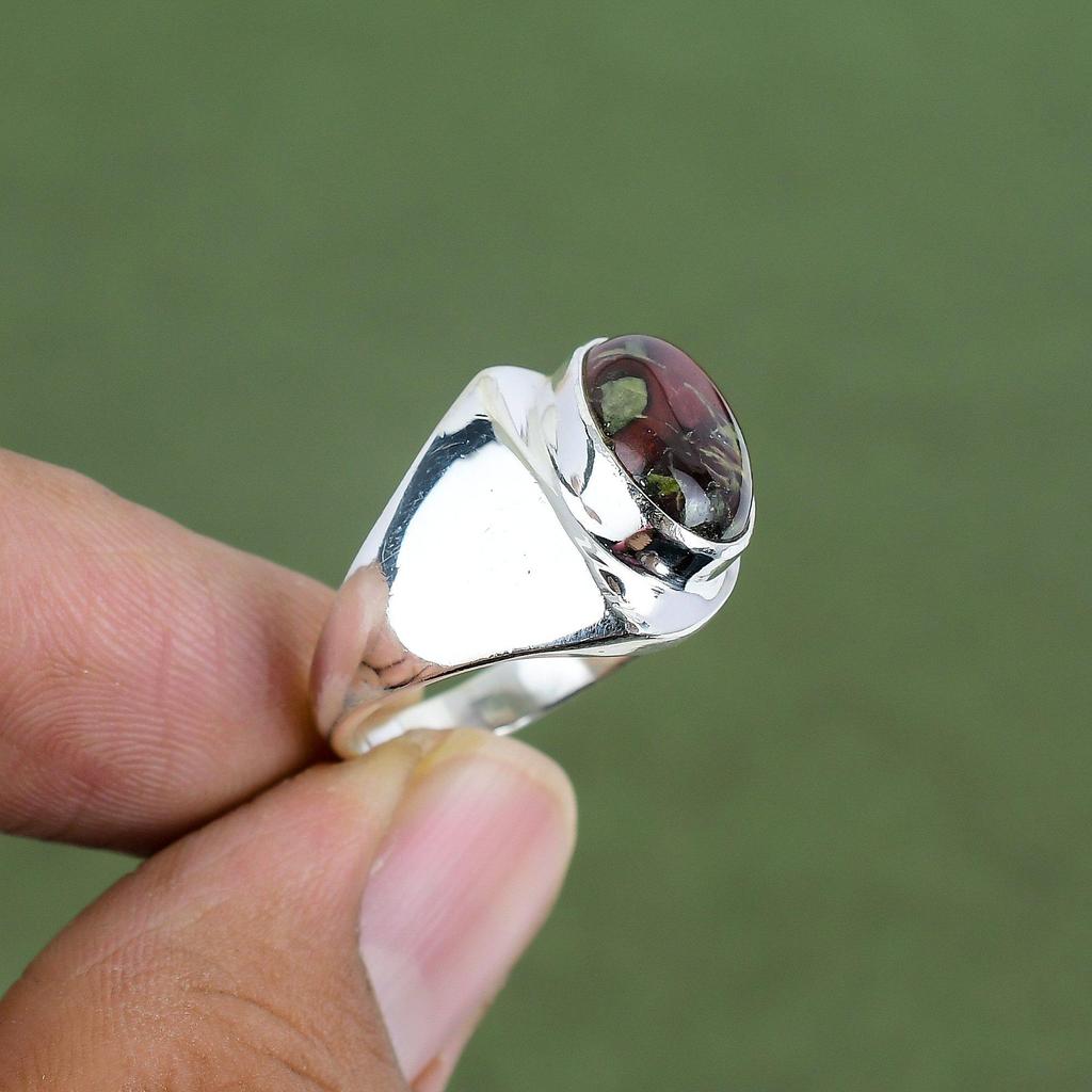Dragon Bloodstone Ring 925 Sterling Silver Ring Latest Design Ring Handmade Jewelry Beautiful Gemstone Ring For Gifts Available In Ring Size