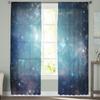 Starry Deep Sky Galaxy Star Window Curtains For Living Room Bedroom Kitchen Chiffon Sheer Window Treatment