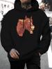 New Summer 2026 Unisex European and American Casual Versatile Style Fashionable Unisex Hooded Sweatshirt with Unique and Vivid Horse Head Print Design