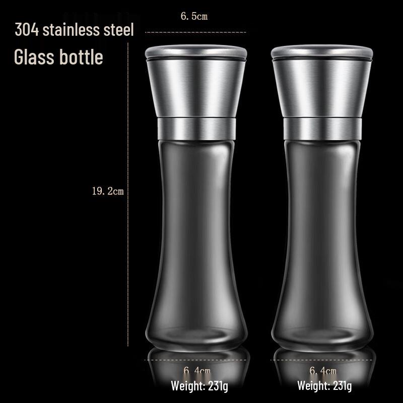 

Zhao Ran Manual Stainless Steel Pepper Grinder Set