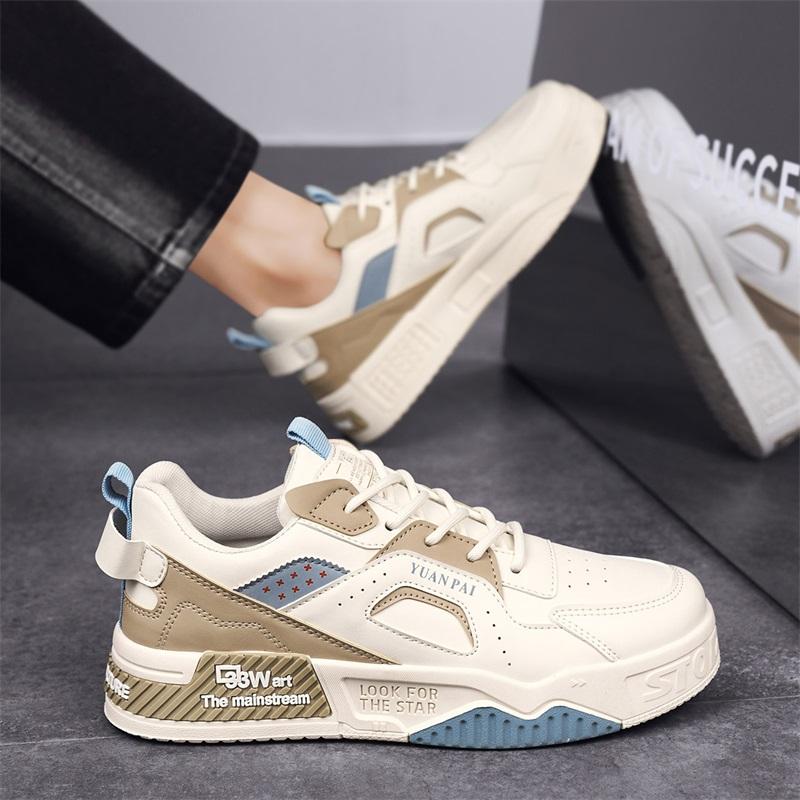 Men's Board Shoes Outdoor Casual Sports Walking Shoes Anti-slip Breathable Vulcanized Shoes Thick Sole Fashion Student Shoes