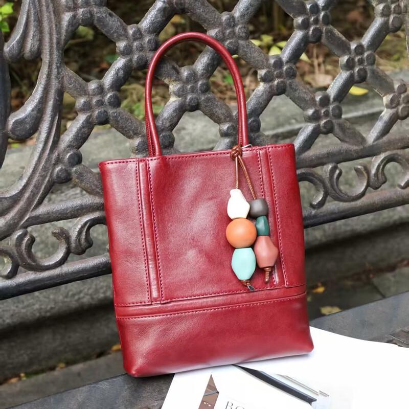 

Женская сумка-ведро Dou Xiaozhu из натуральной кожи на плечо