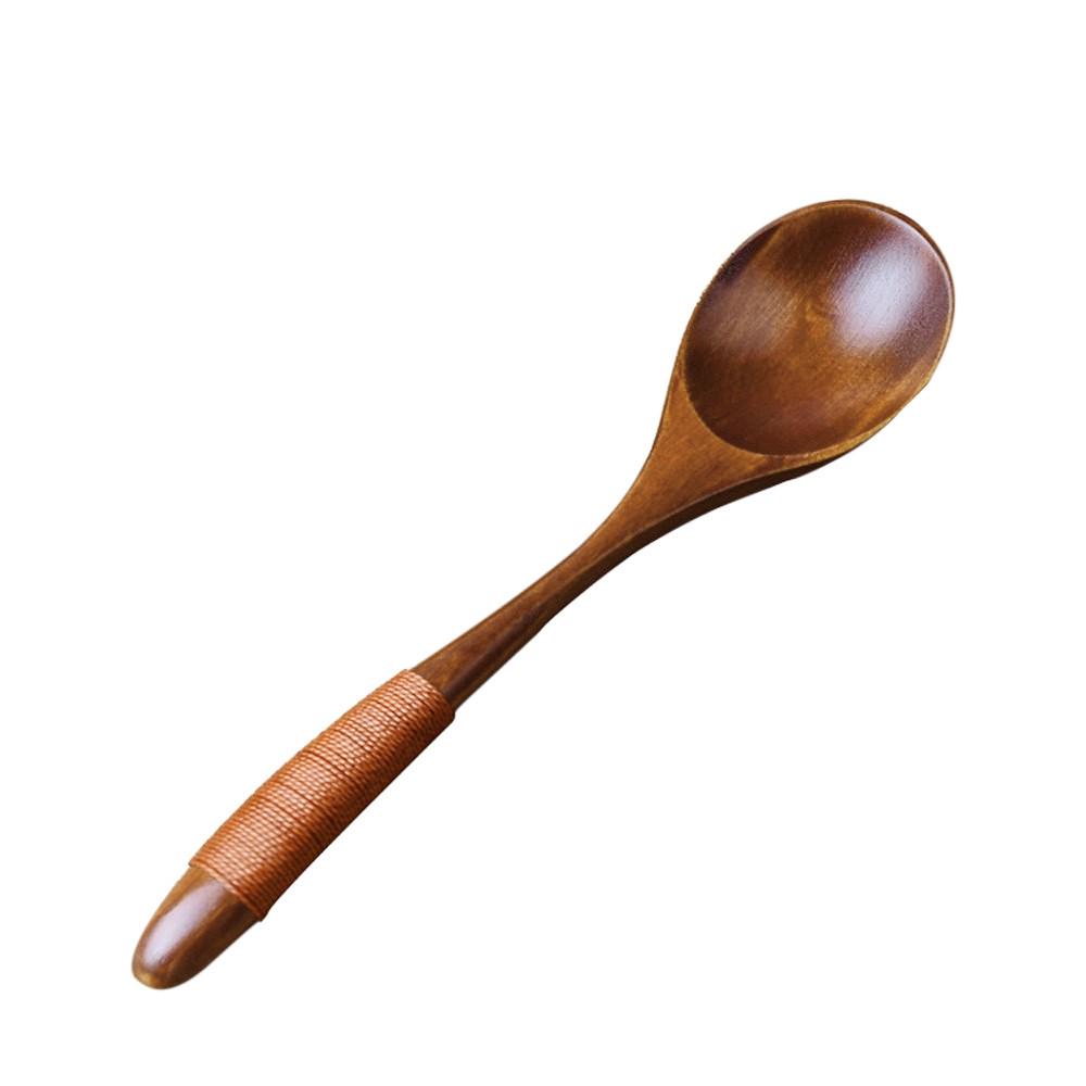 Wooden Spoon Small Cooking Scoop Teaspoon Catering Household Kitchen Accessories For Coffee Lamian Noodles, Rice,Corn Soup