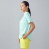 Golf Wear Dry Aero Flow Border Short Sleeve Mock Neck Shirt High 52MAD202 Ladies Mint L [Mizuno] [Women's] Breathability, Sweat-Wicking, Quick-Drying