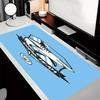 Manchester City Fußballclub Thema Premium Rutschfestes Mauspadd mit Genähten Kanten, Strapazierfähiges Gummi-Material, für Schreibtisch & Gaming Tolle Geschenke
