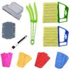 Removable Washable Dusting and Slit Cleaning Brush Set for Air Conditioner Vents, Blinds, and Windows