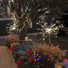 Solar Powered Lights Copper Wire Starburst Fairy String Garden Landscape Light Christmas Outdoor Decor Path Lawn Waterproof Lamp