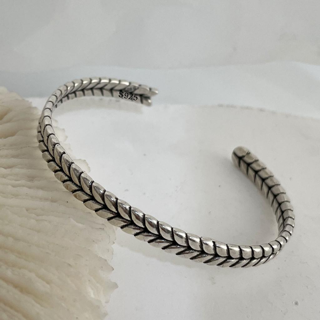 Xiaomi 100% Solid 925 Sterling Silver Metal Bracelet for Women Vintage Handmade Simple Retro Bracelet Birthday ChristmasGift