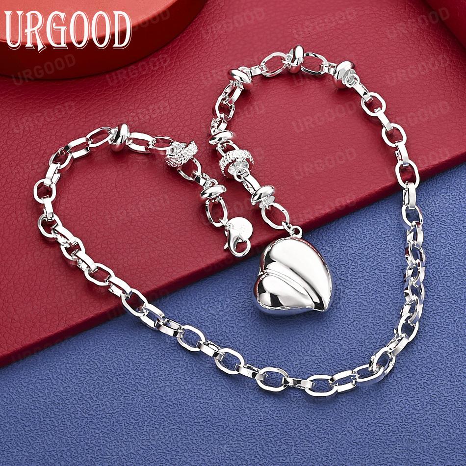 925 Sterling Silver Simple Romantic Love Necklace - Banquet Gift Jewelry