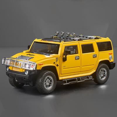 1:18 HUMMER H2 Highway 61 Off Road SUV Legierung Metall Druckguss Modellauto Kinderspielzeugauto Mit Ton Und Licht Weihnachtsgeschenk Mit Junge