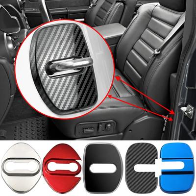 Car Door Lock Cover Auto Emblems Decorative Protective Case Sticker for Hummer H1 H2 H3 H3T H3x Hx Hev Car Styling Accessories