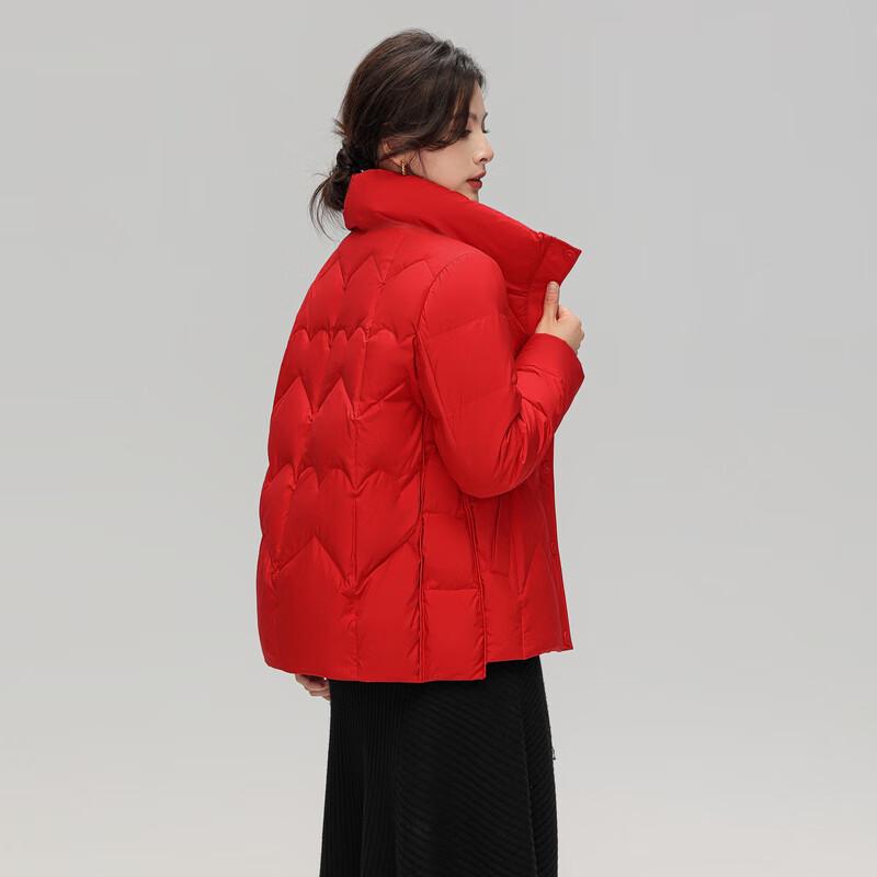 SNOWFLYING Short Collarless Duck Down Jacket