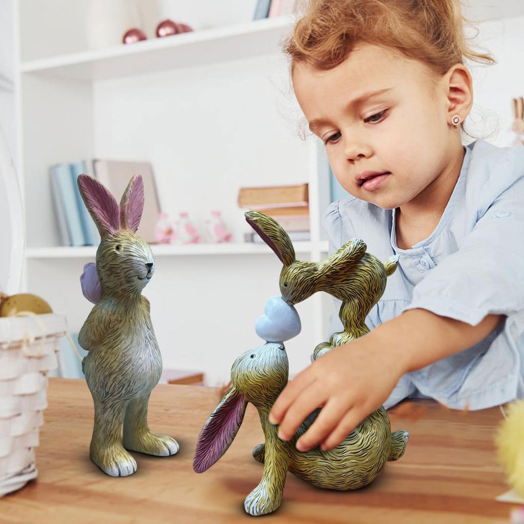 Easter Bunny Resin Craft Ornament, Easter Mother's Day Gift Bouquet Angel