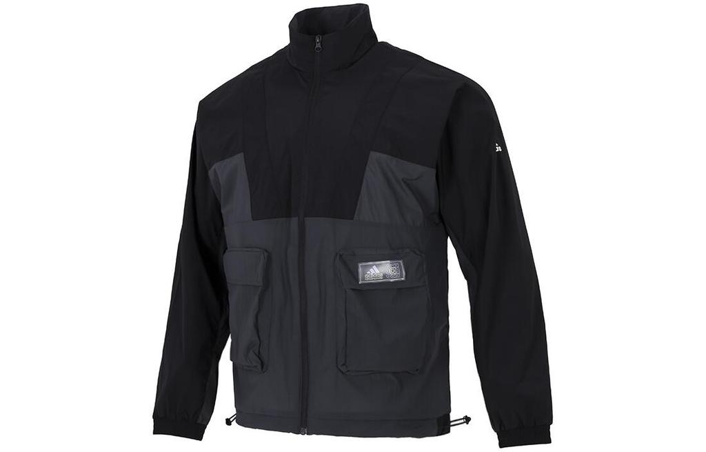 Adidas Jackets Men's Black Stand Collar Moderate HE9929