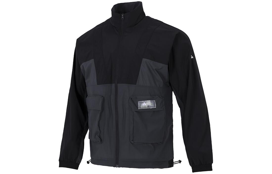 Adidas Jackets Men s Black Stand Collar Moderate HE9929 XL