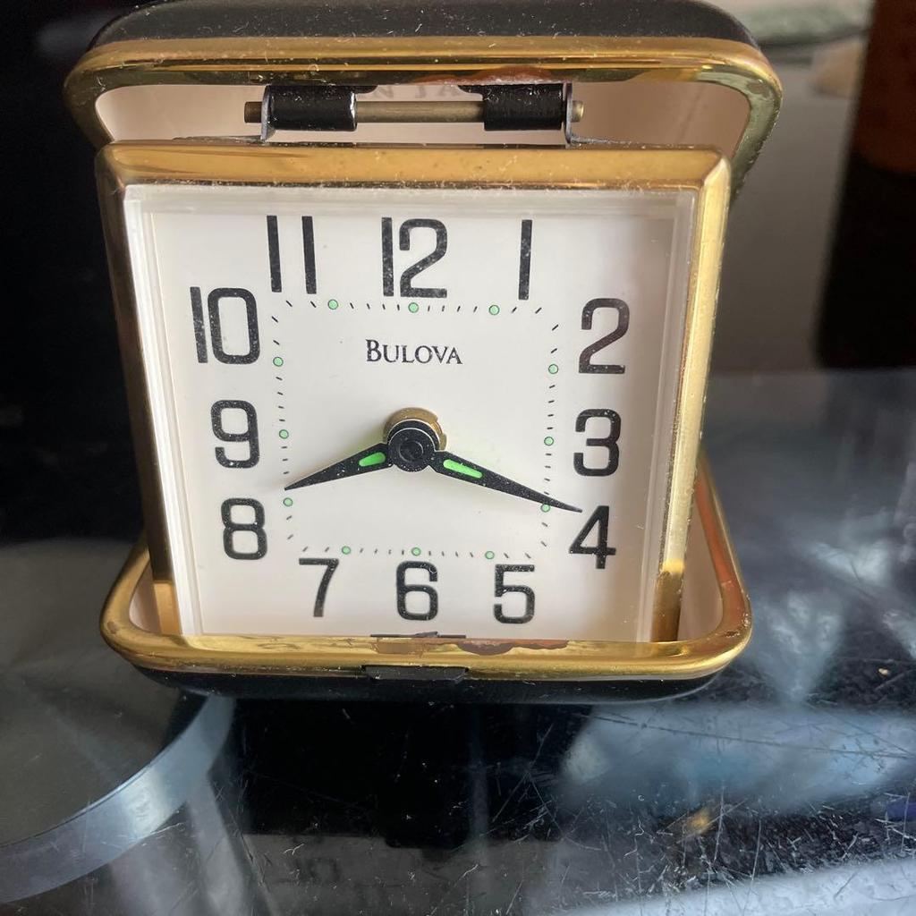 Used Bulova travel clock