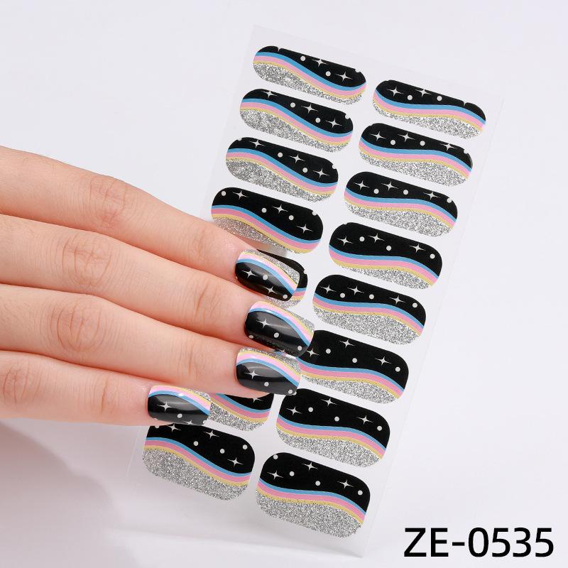 French Manicure Stickers Waterproof Nail Polish Film Nail Stickers