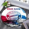Custom Name,Bayern Munchen pattern round rug,Carpet Rug for Living Room Bedroom Playroom ,Non-slip Floor Mat,Holiday Gifts and Birthday Gifts.