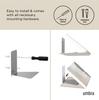 Umbra Wall Storage Pack of 3 Shelf, Wall-Mounted, Silver, Small, Conceal,