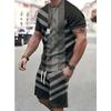 Large Size Men's Two-piece Short-sleeved Shorts Summer Thin Casual Breathable Can Be Worn Outside
