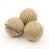 3pcs natural hemp ball box and chasing toy indoor cat products handmade cat ball, pet hemp rope ba