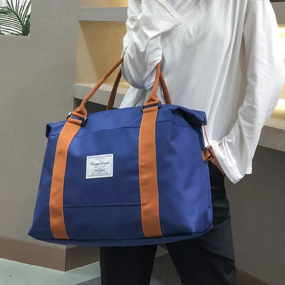 Luggage Travel Bag Portable Carry On Luggage Large Capacity Sports Gym Bags Zipper Pocket For Hiking Camp For Beach Swimming