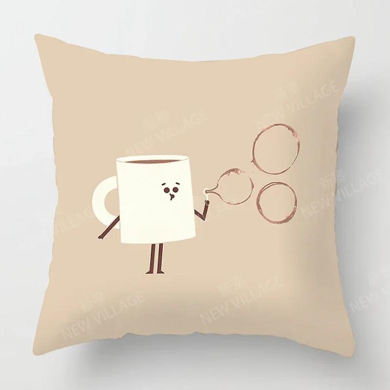 Nordic Home Decor Throw Pillowcase Sofa Cushion Cover Modern 45X45Cm 45*45 50X50 60*60Cm Child Kawaii Cartoon 40*40 Living Room
