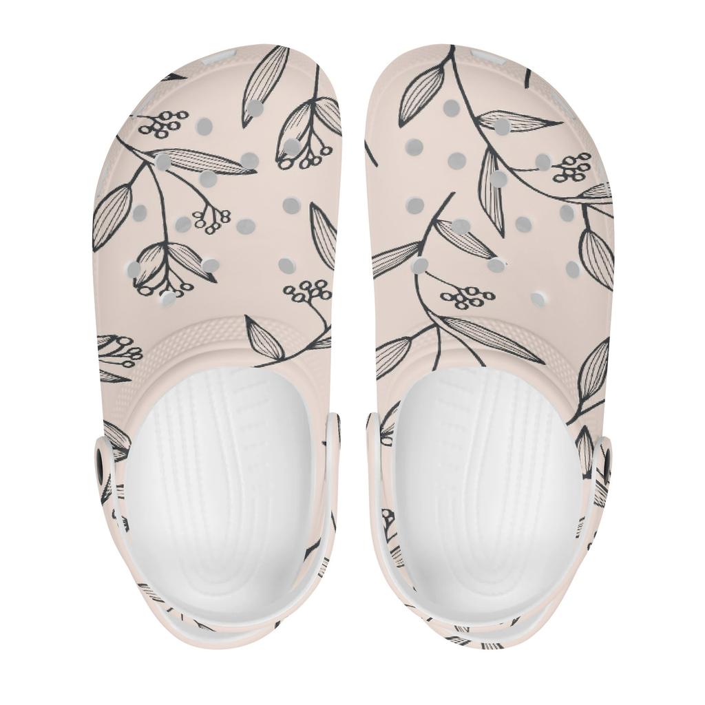 Helle Bedruckte EVA Hofclogs Unisex Flexibel Atmungsaktiv Zum Hineinschlüpfen Garten Hof Haus Badezimmer Freizeit Gehen Sommer Sandalen Haushaltsgebrauch