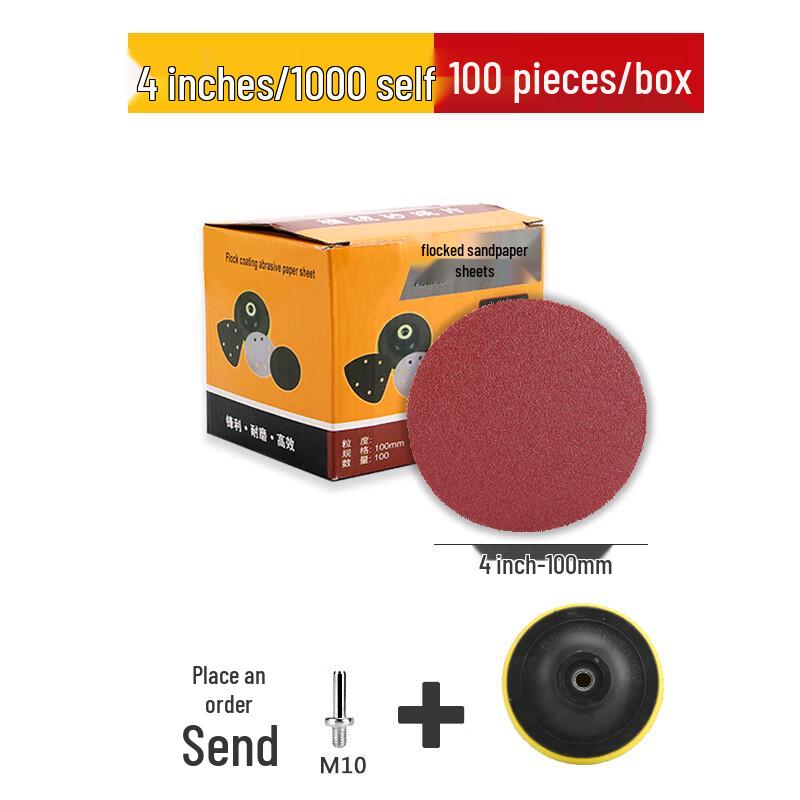 Aolihu 4-inch 1000 Grit Flocked Sandpaper Discs