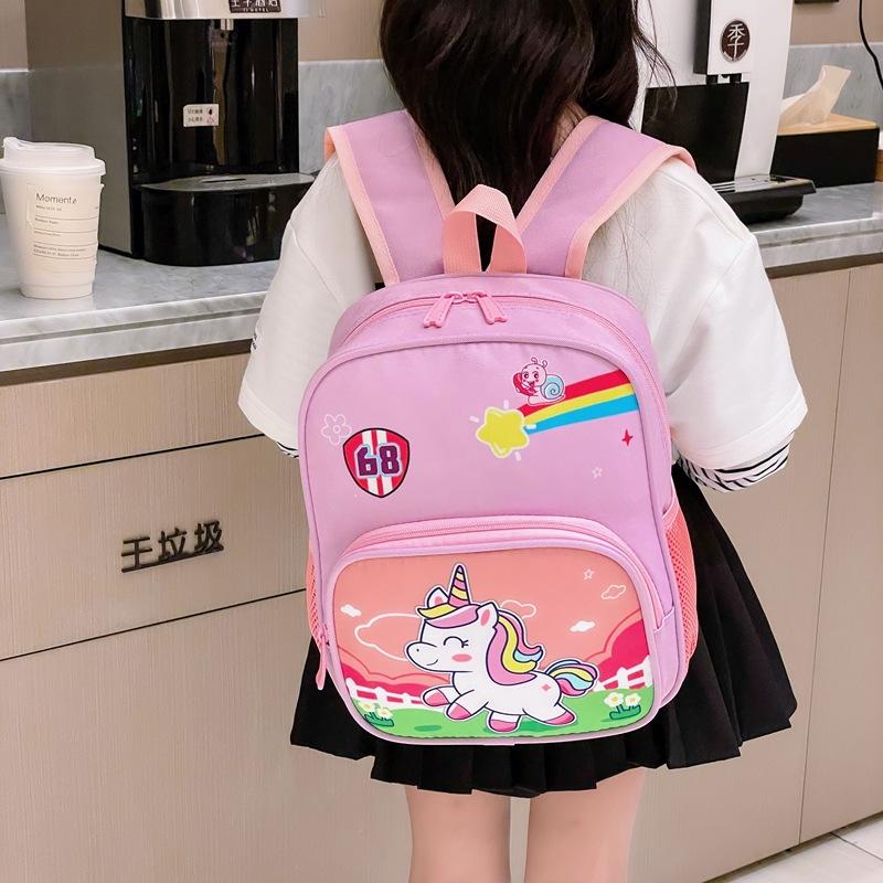 Cute Pony Boys And Girls Backpack Cute Cartoon Kindergarten Baby Small Backpack Printed Children'S Bag