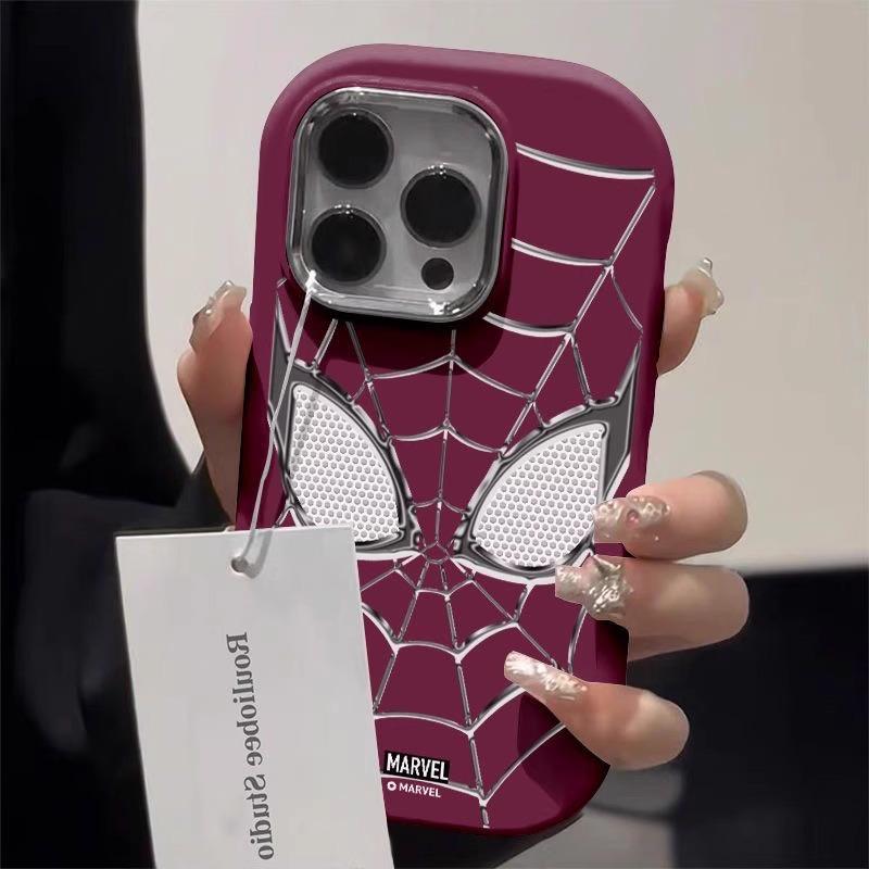 

For Apple 16promax Silver Spider for IPhone15plus Mobile Phone Case New 14pro High-end Sense 13 For Apple 6