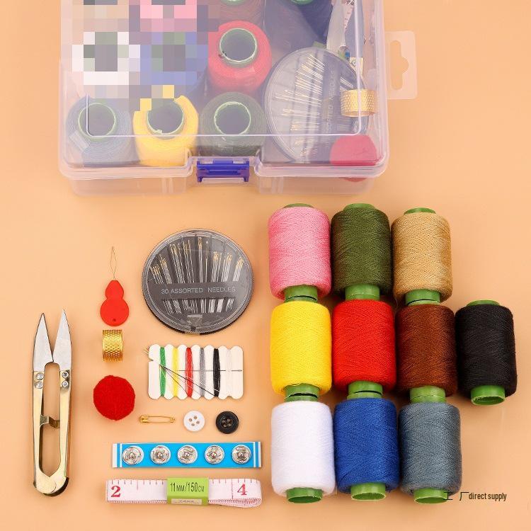 Portable Sewing Kit: High-Quality Needle & Thread Set with Storage Box for Home & Dorm Use