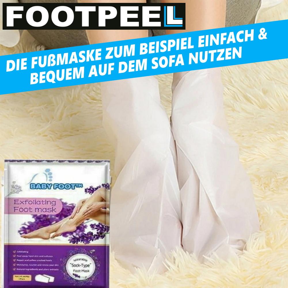 FOOTPEEL Fuß-Peeling Maske Foot Mask Weiche Hornhaut Entferner Socken Aloe [2x]