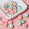 Japanese Macaron Lollipop Bead DIY Charm Set: Childlike Striped Round Beads for Phone and Bag Accessories