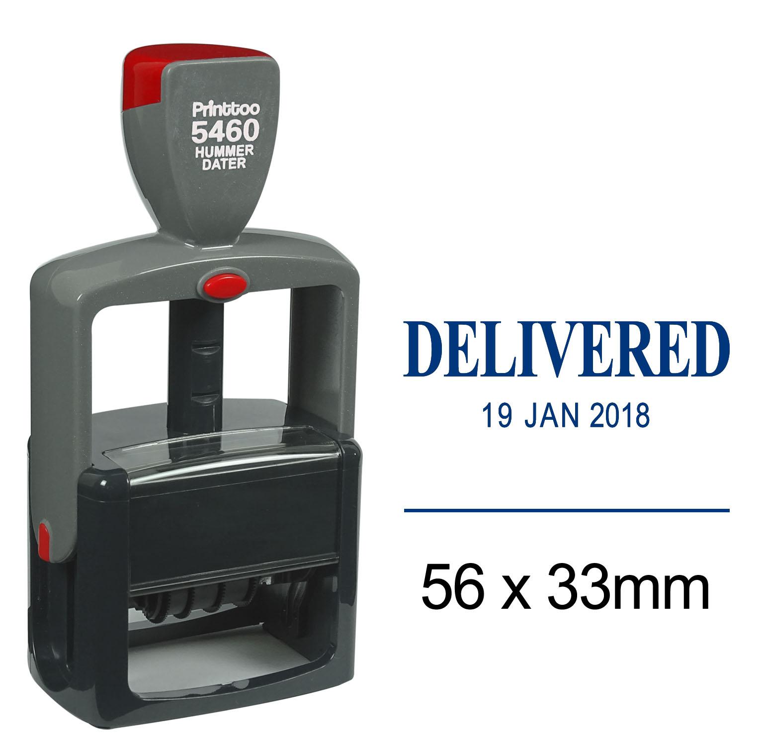 

Printtoo Heavy Duty Dater Stamp With Delivered Text Self Inking Office Stationery Date Rubber 56 mm x 33 mm.(Approx) синій