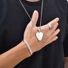 Vnox Men's 3pcs Stainless Steel Jewelry Set, Guitar Pick Pendant Necklace Classic Plain Ring Cuban Chain Bracelets Jewelry Set
