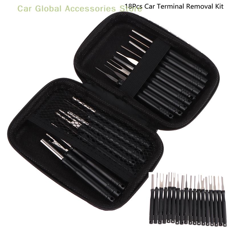 

18Pcs Car Terminal Removal Kit Repair Inspection Tools Auto Cable Plug Remove Pin Puller Electrical Wire Crimp Disassembly China Mainland