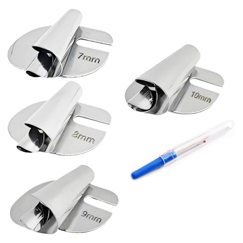 

For Fabric Handling Accessories-Sewing Machine Rolled Hemmer Foot-Stainless Steel Design