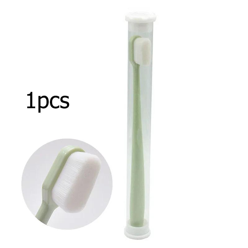 

1/3/5 шт. Ультратонка м яка зубна щітка Мільйон Нано Щетинна щітка Глибоке очищення зубів Портативна Дорожня Стоматологічна Щітка для догляду за ротовою порожниною